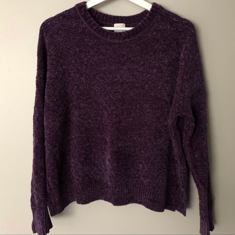 Purple Chenille Sweater